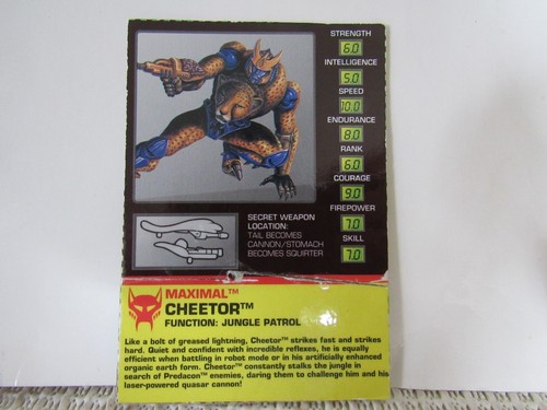 Cheetor rare red eyes Beast Wars Transformer Maximal - Picture 3 of 6