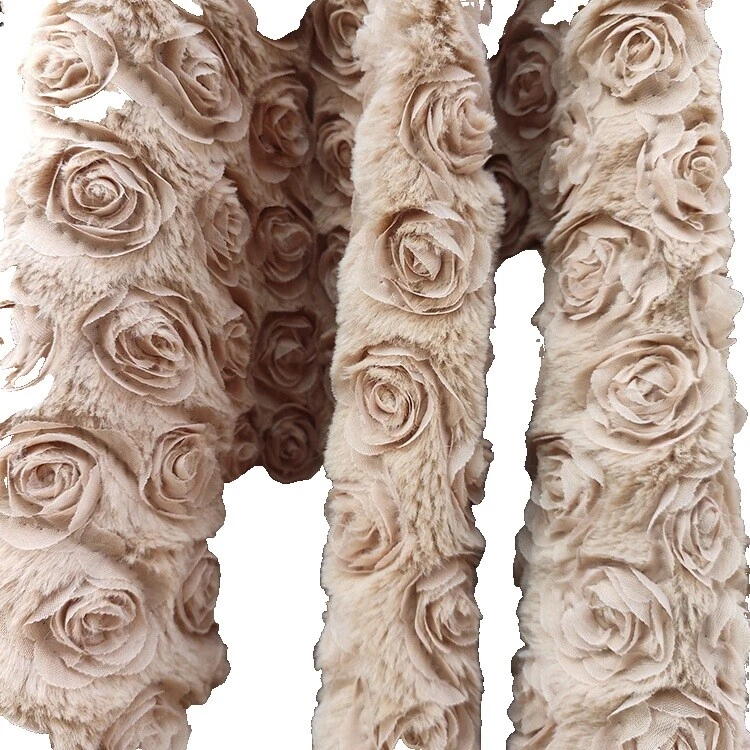 Faux Fur Floral Craft Fabrics