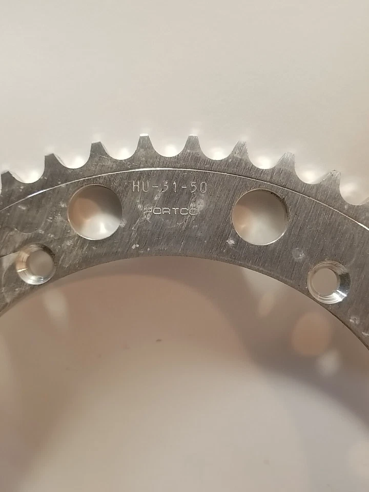 Husqvarna 1986 500CR 520WR 125XC Portco 50 dientes piñón trasero de aluminio JTR223 Foto 2 de 4