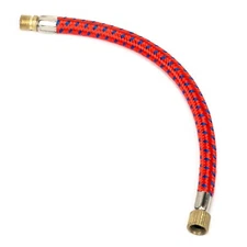 Inflator Schrader Extension Hose Bike Ball Nozzle Adapter Air Pump Valve Needle