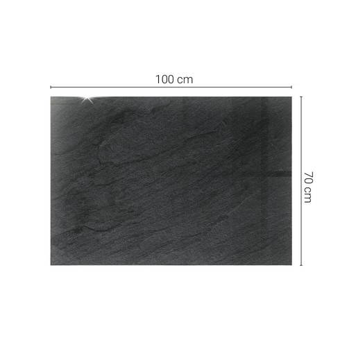 Glas Tischplatte Rechteckig Dekor Gehärtet Glasscheibe Steintexturmotiv 100x70 - Bild 4 von 7