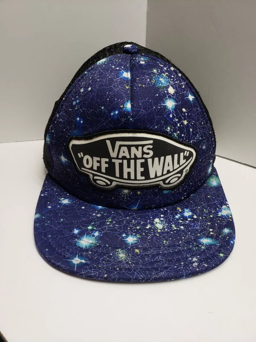 Hat Vans Off The Wall Logo Trucker Cap Snapback Surf Space Mesh Black Galaxy Men