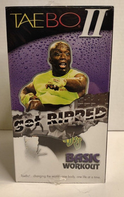 Billy Blanks Tae Bo II Basic Get Ripped Series 5 VHS Set + Impact Intro, Sealed