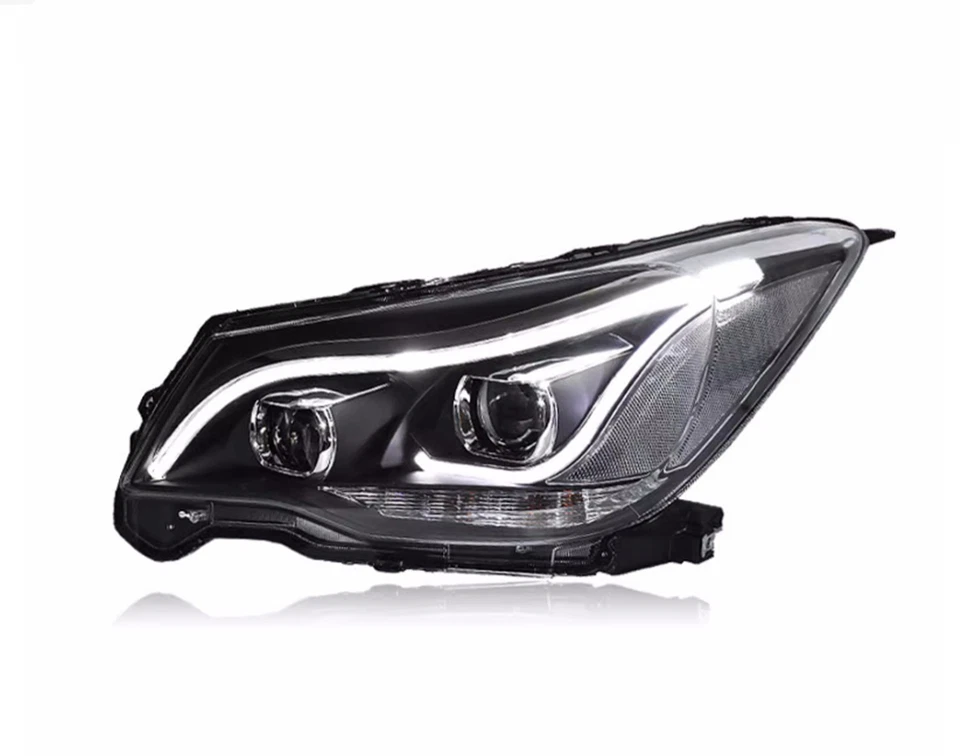 Conjunto de faros LED delanteros exteriores de plástico ABS para Subaru Forester 2013-2018 Foto 4 de 4