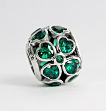 Authentic Pandora Green Lucky 4 Leaf Clover Bead 791496CZN