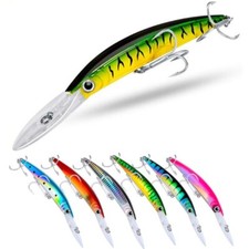 6PCS Saltwater Fishing Lures Big Minnow Hard Swimbait 6.89in Crankbait Trolling