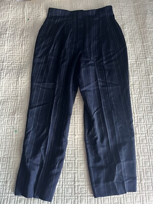 Escada Black Gray Pinstripe Pants Size 40