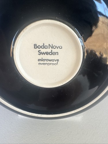 Boda Nova Sweden Soup Bowl(s) " Diameter Black Contemporary Modern Glossy 7.5” - Picture 18 of 20