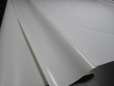 950 g//m² 3m breit WEIß RAL 9010 PVC LKW Plane Ösen Saum