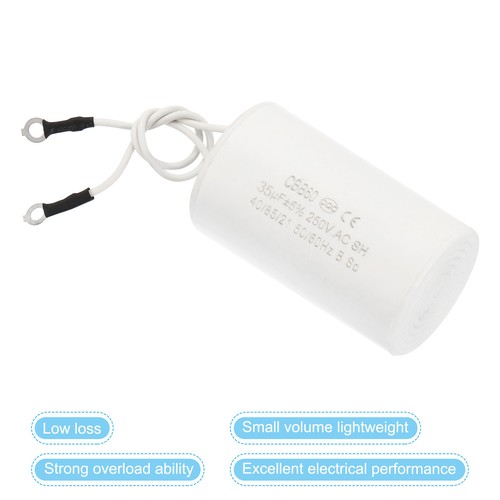 CBB60 35uF Running Capacitor AC250V 2 Wires 50/60Hz Cylinder 1.52x2.73inch - Picture 4 of 5