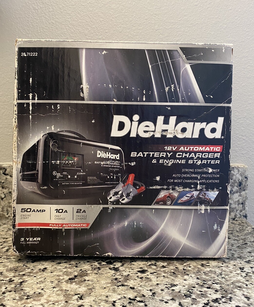 DieHard Battery Charger & Engine Starter 28.71222 12v Volt Automatic 50