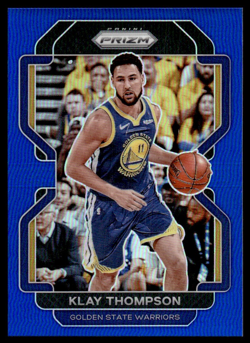 2021-22 Panini Prizm Blue Klay Thompson 028/199 Golden State Warriors #92