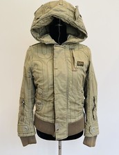 G-star Raw Denim Military Bomber Style Jacket Heavy Quilted Khaki Us Size Xs/xxs