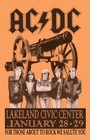 Ac/Dc Replica 1982 Concert Poster