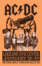 AC/DC REPLICA 1982 CONCERT POSTER