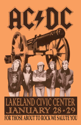 Ac Dc Replica 1982 Concert Poster Ebay