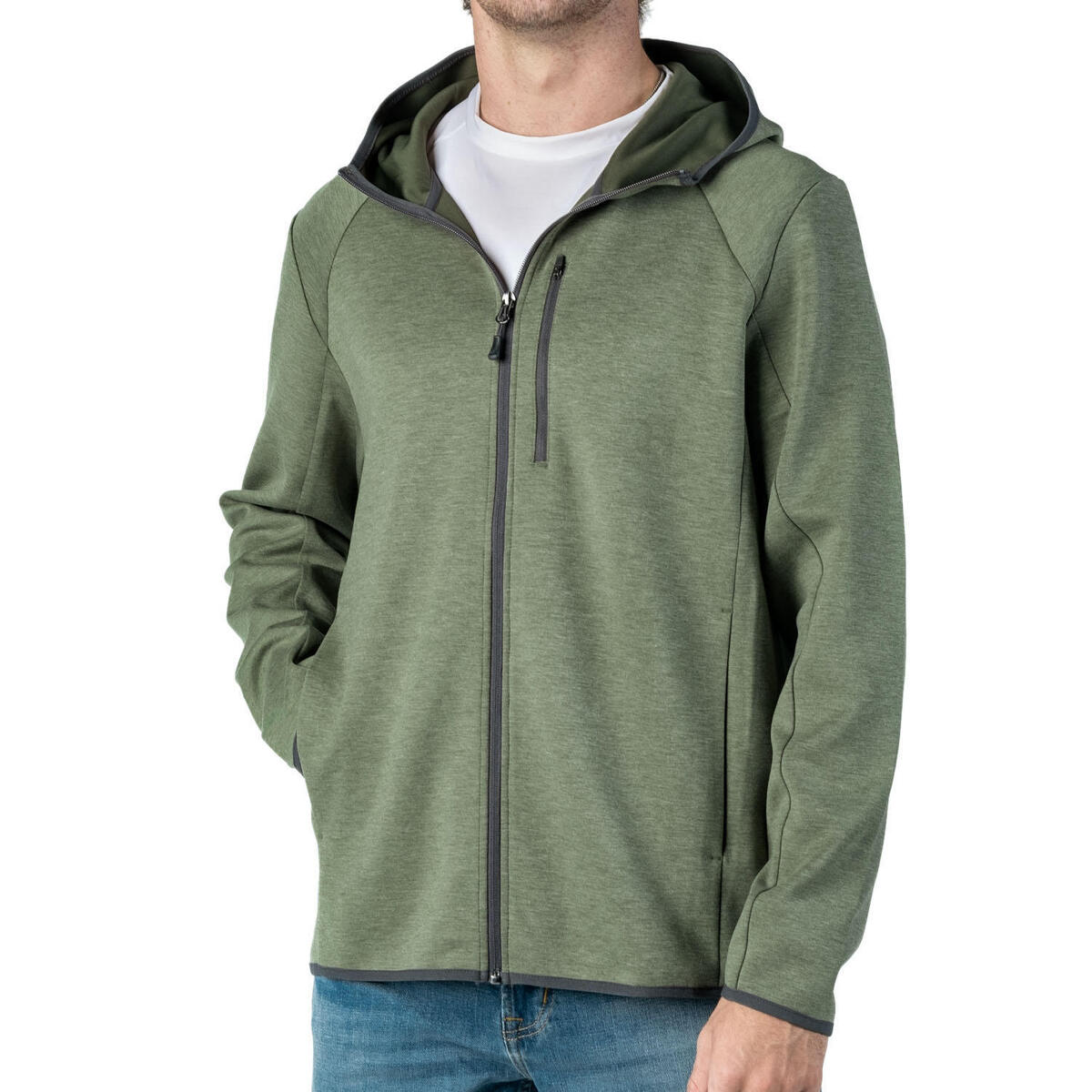 ZeroXposur Full Zip Tech Hoodie - Lightweight, Stretchy, and ZeroXposur Full Zip Tech Hoodie - Lightweight, Stretchy, and