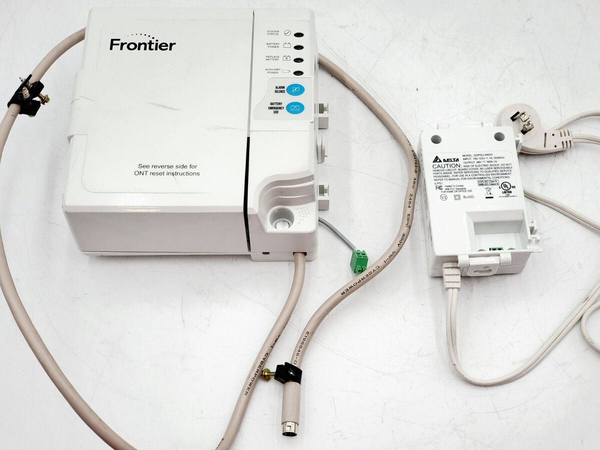Frontier DBBU-1238V/Arris ONT1000-PS1-2G-FTR/ W/ GoldTop Frontier DBBU-1238V/Arris ONT1000-PS1-2G-FTR/ W/ GoldTop