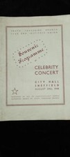 1948 Sheffield Celebrity Concert souvenir programme Club & Institute Union