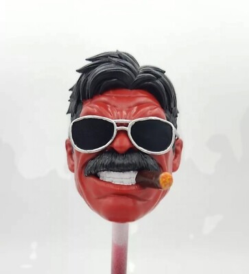 Marvel Select Custom Red Hulk Head With Removable Glasses 1/10 Scale Painted