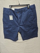 Lands End Cargo Shorts Mens 40 Blue Casual New with Tags Traditional Fit
