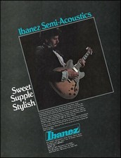 Lee Ritenour 1980 Ibanez Artist AS-100 Semi-Acoustic guitar advertisement print