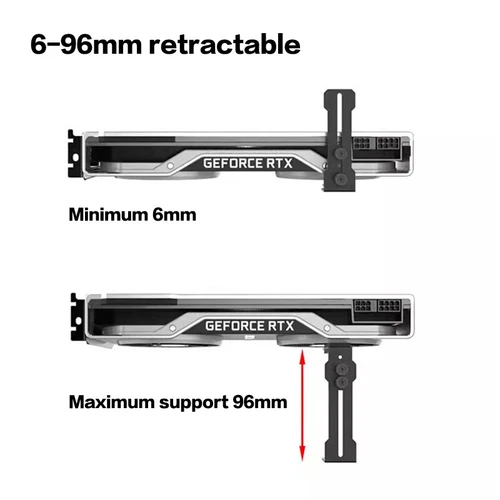 Computer Graphics Card Holder Chassis Fan Fixed Metal Bracket 6-96mm GPU Holders