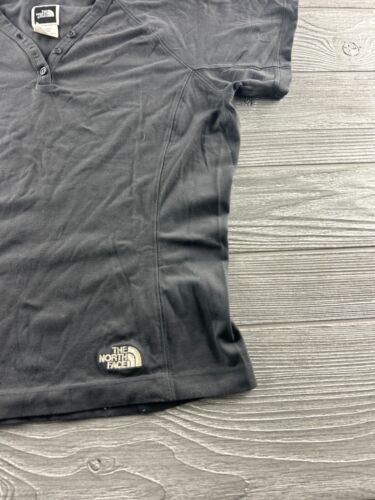 North Face Shirt Womens Small Short Sleeve 1/4 Button Pullover Stretch Casual - Picture 2 of 8