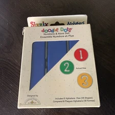 NEW IN BOX SIZZIX ALPHABARS DOODLE DOTS 38-1157 NUMBERS & MORE SET