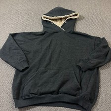 Aerie Hoodie Womens Size XS Gray Fleece Solid Pullover Long Sleeve Sherpa