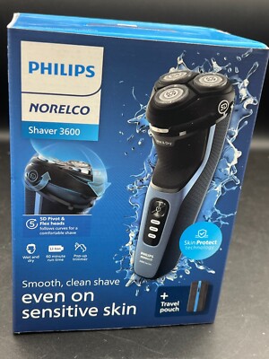 Philips Norelco Shaver 3600 Rotary Rechargeable Wet and Dry Electric S3243/91