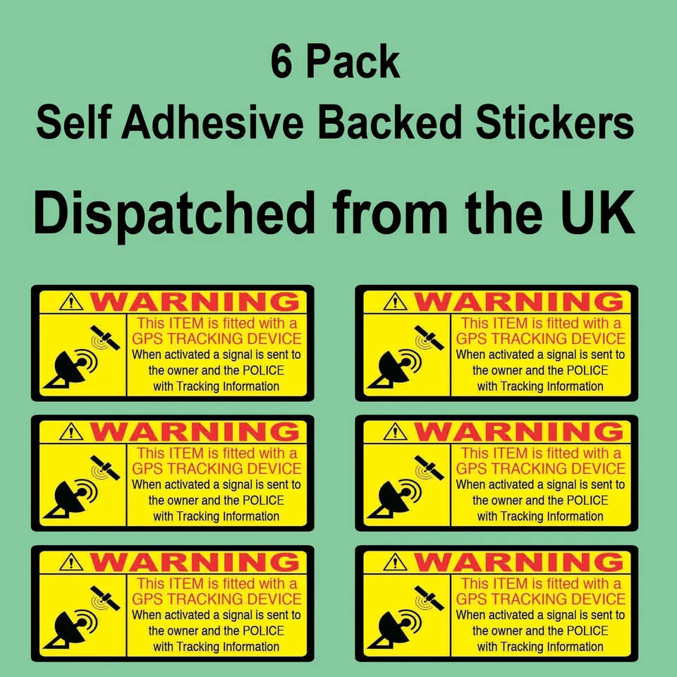 ADOREPRINT 6 x Item fitted with GPS Tracking Device Self Adhesive Sticker Phone iPad Tablet