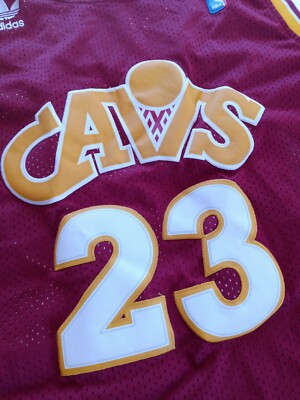 CLEVELAND CAVALIERS CAVS LEBRON JAMES ADIDAS WINE JERSEY XL NBA