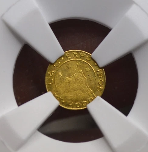 1905 GOLD OREGON MT HOOD FRACTIONAL LEWIS & CLARK 1/4 DOLLAR NGC MS 65