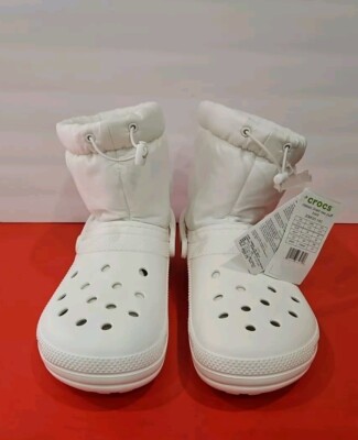 Crocs Classic Lined Neo Puff Boots White Sherpa Mens Size 12 New s-l400.jpg main image 2