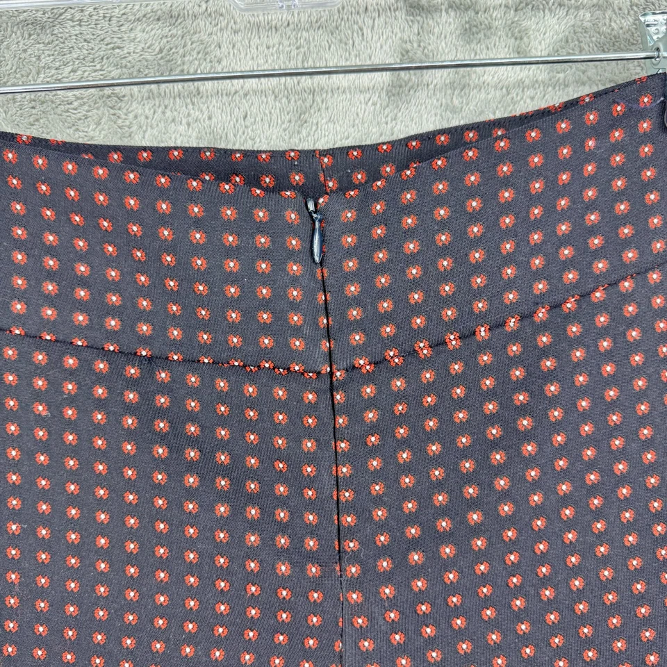 Pantalones Worth New York para mujer 2 Ditsy florales elásticos tejidos pierna recta cremallera carrera Foto 4 de 4