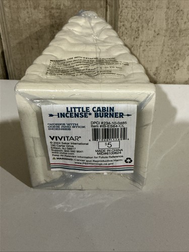 Mini White Ceramic Cabin Insense Burner - Picture 5 of 5