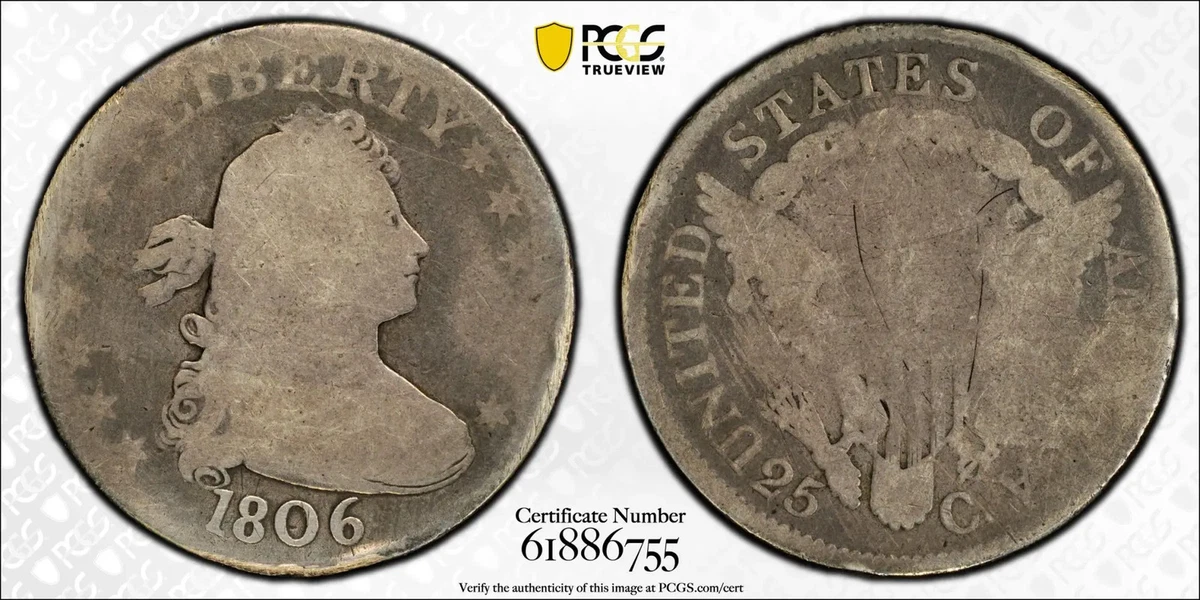 1806 Year Draped Bust Quarters (1796-1807) for sale | eBay