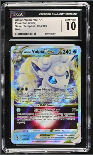 Alolan Vulpix VSTAR graded CGC 10 for sale on eBay