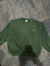 Lee Ultraweight Fleece Embroidered Crew Neck Green Pullover Sweatshirt Men's