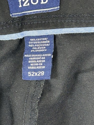 IZOD Herren 52 x 29 Big & Tall Performance + Stretch Hose schwarz Hosen * KOSTENLOSER VERSAND - Bild 11 von 12