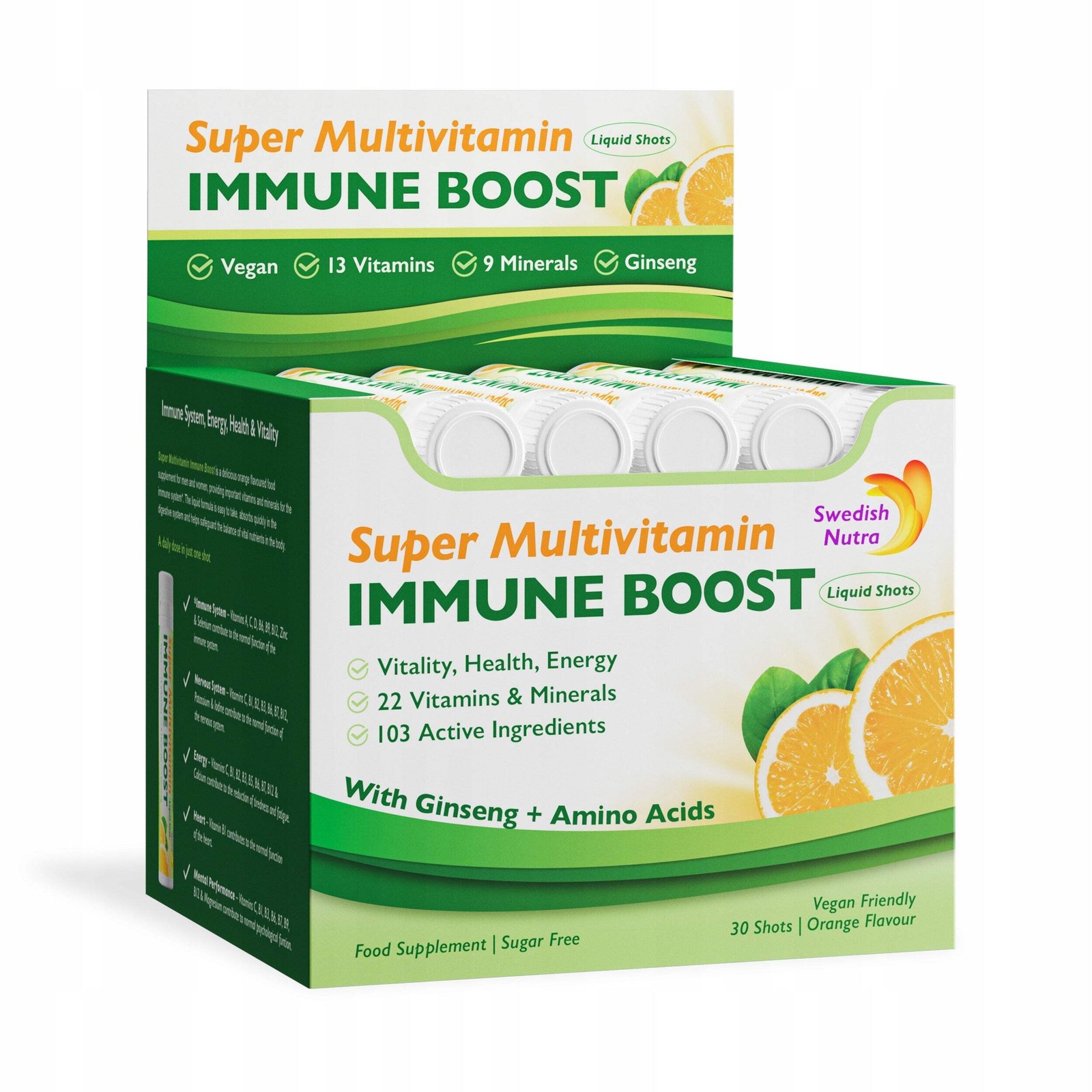 Swedish Nutra Super Multivitamin Liquid Shots Orange 30 x 25ml