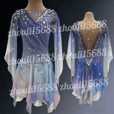 New ice figure skating dress Baton rotating dress custom size