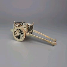 Wrought Iron Wheeled Cart /Planter Dark Green 12” x 6”