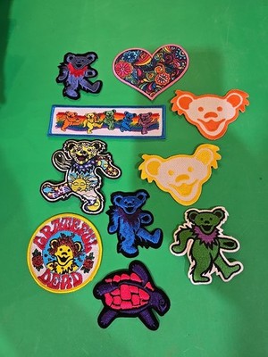 10 GRATEFUL DEAD Bears - JERRY GARCIA - Embroidered Iron/Sew-On Patch (A)