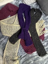 Handmade Set of Wool Scarfs for Women Warm and Colorful Winter Scarves