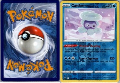 Castform Snowy Form Reverse Holo Common #034/198 SWSH Chilling Reign - NM/M