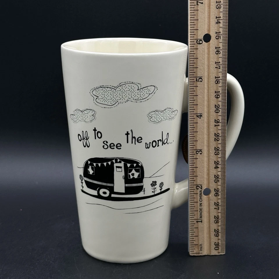Taza de café Natural Life RV cámper para ver el mundo 16 OZ Live Happy Charm Foto 4 de 4