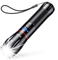 Blukar Led Taschenlampe 2000 Lumen Aufladbar Zoombar 5 Modi Wasserdicht