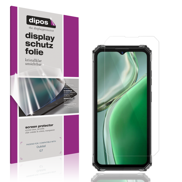 4X Schutzfolie Klar FüR Oukitel G7 Displayschutzfolie Folie Display Schutz Dipos-image